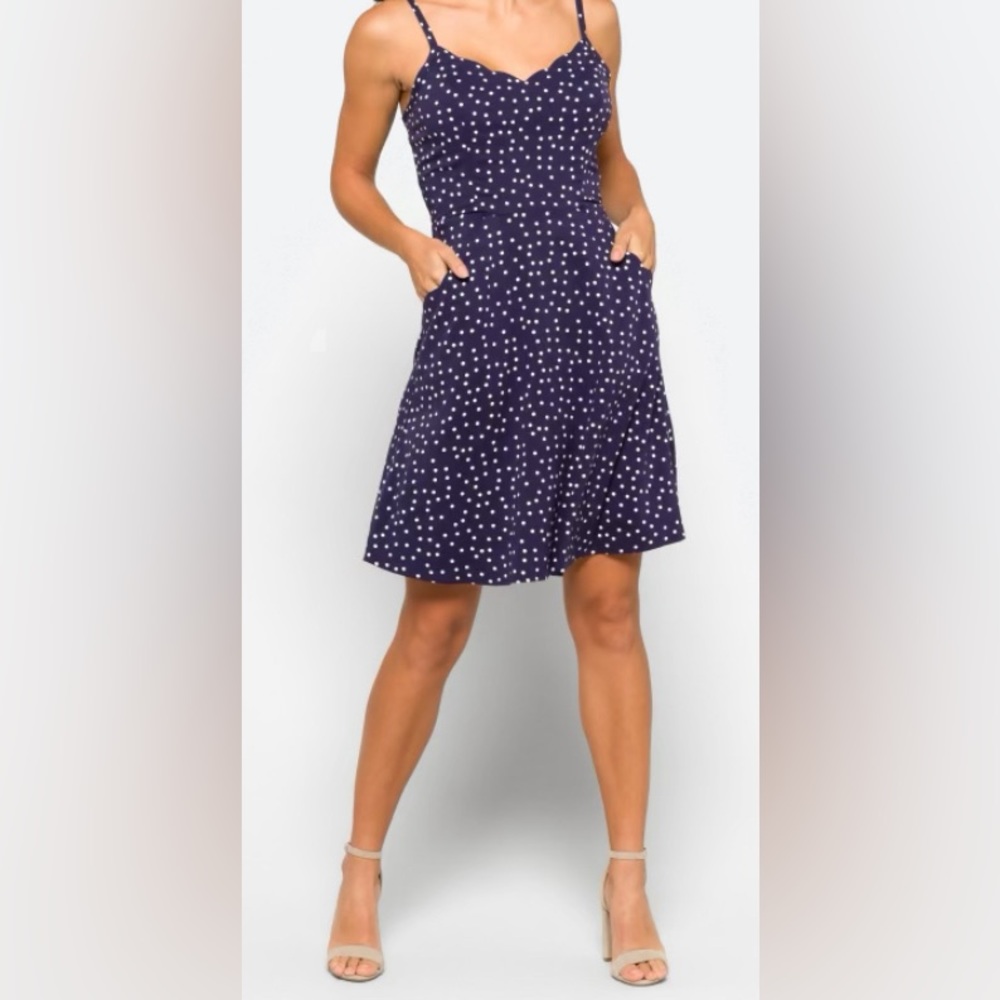 NWT Blue & White Polka Dot Dress
